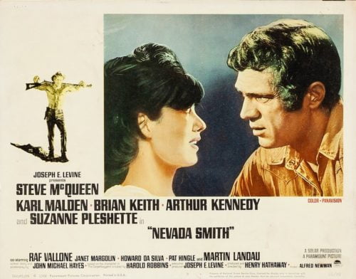 Original vintage US Lobby Card for 1966 western, Nevada Smith, starring Steve McQueen, measuring 11 ins by 14 ins