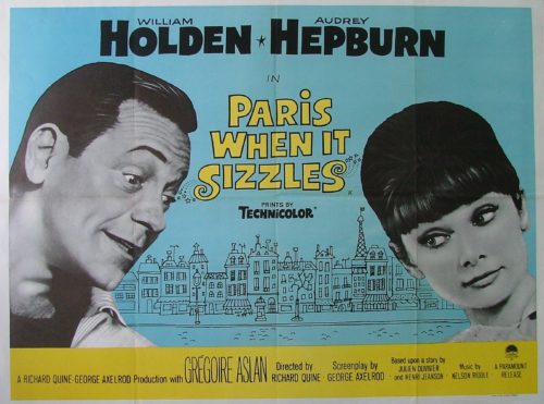 Original vintage UK Quad poster for Paris When it Sizzles