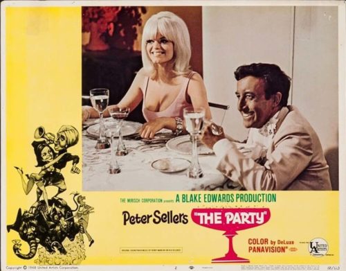 Original vintage cinema lobby card for The Party with Peter Sellers