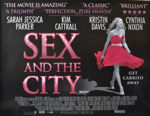 Original UK cinema poster for Sex and the City film Original film poster