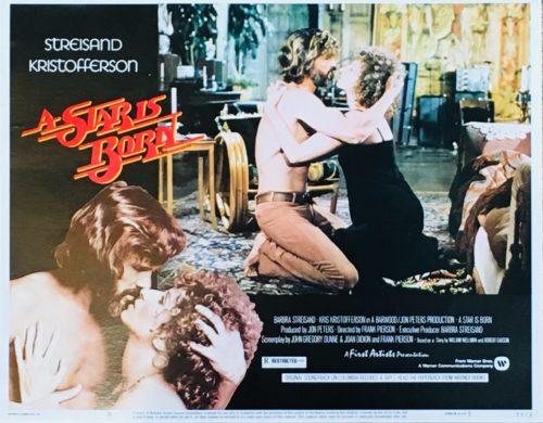 Original vintage US cinema lobby card for A Star Is Born with Barbra Streisand and Kris Kristofferson