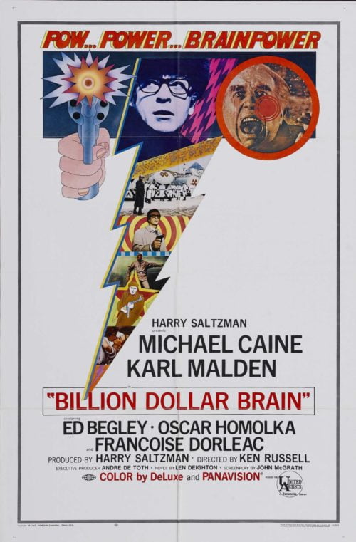 Original vintage US movie poster for Michael Caine in Billion Dollar Brain