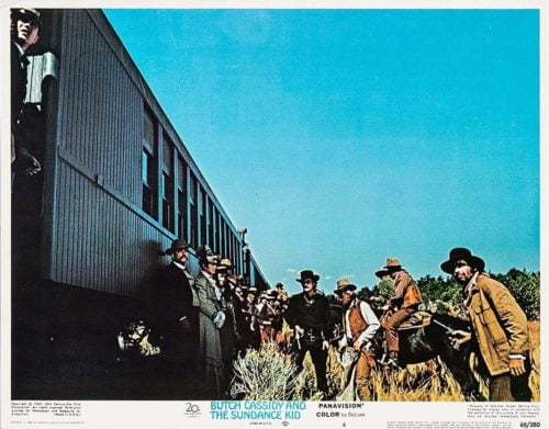 Vintage original US cinema lobby card for Butch Cassidy and the Sundance Kid with Robert Redford and Paul Newman
