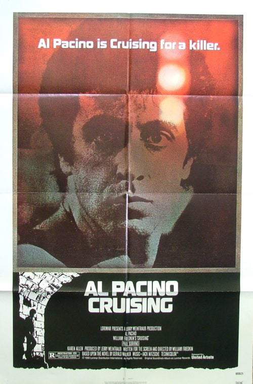 Original vintage US cinema poster for the Pacino movie, 1980's Cruising