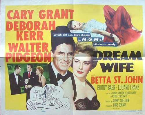 Original US cinema poster for Cary Grant comedy, Dream Wife, measuring 22 ins by 28 ins