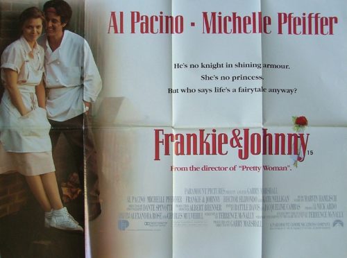 Original vintage UK cinema Quad poster for Frankie and Johnny