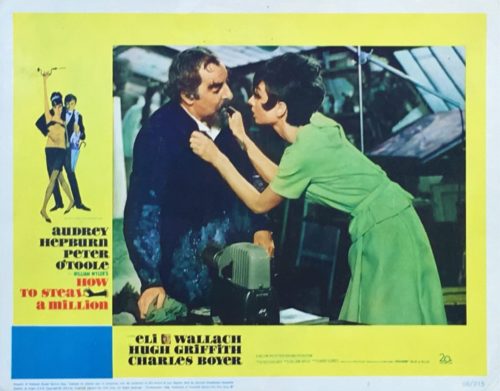 Original vintage US cinema lobby card for 1966 How to Steal a Million starring Audrey Hepburn