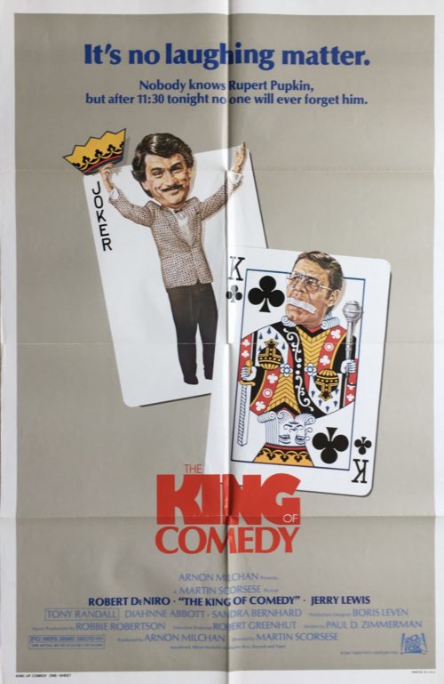 Original vintage US cinema poster for 1980 Jerry Lewis movie, The King of Comedy