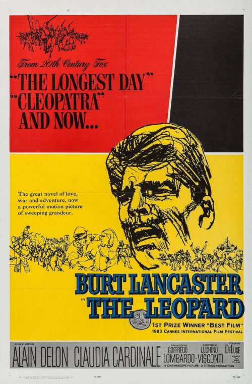 Vintage original US poster for Visconti's Sicilian epic starring Burt Lancaster