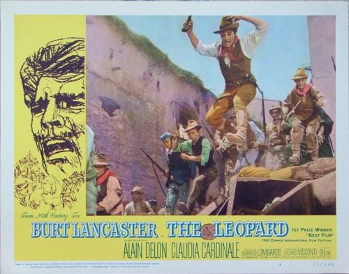 Vintage original US cinema lobby card for Visconti's The Leopard