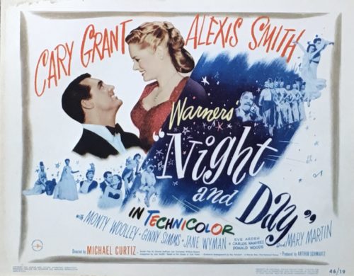Original vintage US cinema lobby card poster for 1946 Irving Berlin biopic, Night and Day