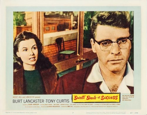 Original vintage US cinema lobby card for Noir classic Sweet Smell of Success with Burt Lancaster
