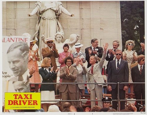 Original US cinema lobby card for cult movie, Taxi Driver