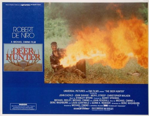Original US cinema Lobby Card for Vietnam War movie, The Deer Hunter