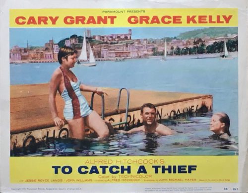 Original vintage US lobby card poster for 1955 Hitchcock movie, To Catch a Thief