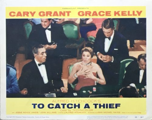 Original vintage US lobby card poster for 1955 Hitchcock movie, To Catch a Thief