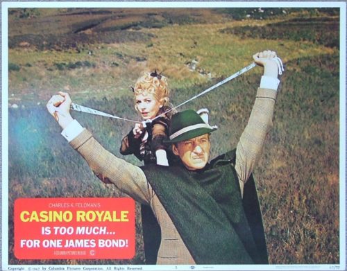 Original vintage US cinema lobby card for Bond spoof, Casino Royale with David Niven