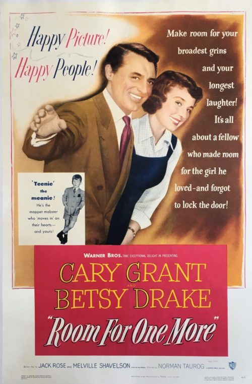 Original vintage US One Sheet cinema poster for 1952 Cary Grant comedy, Room for One More