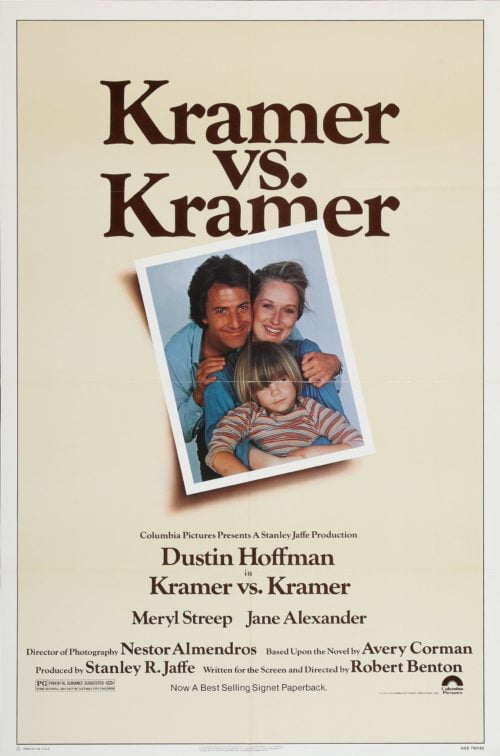 Original vintage US movie poster for Oscar winning Kramer vs. Kramer