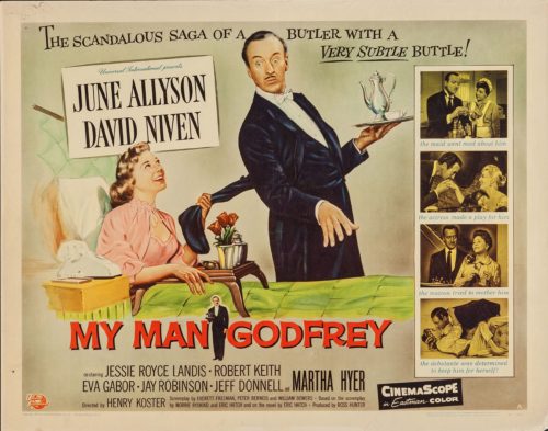 Vintage original US cinema poster for screwball comedy, My Man Godfrey