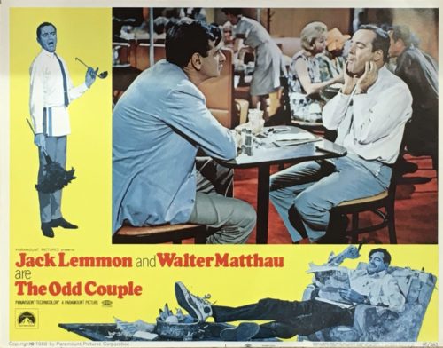 Vintage original US cinema lobby card for The Odd Couple, 1968 comedy