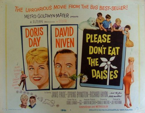 Original vintage US lobby card cinema poster for the 1960 comedy, Please Don't Eat the Daisies