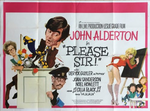 Original vintage UK film poster for classic comedy Please Sir!