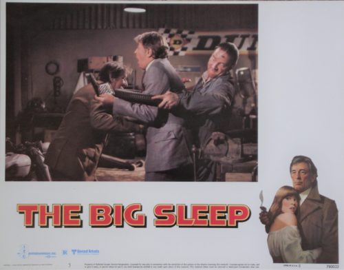 Original vintage US cinema lobby card for Chandler mystery movie, The Big Sleep