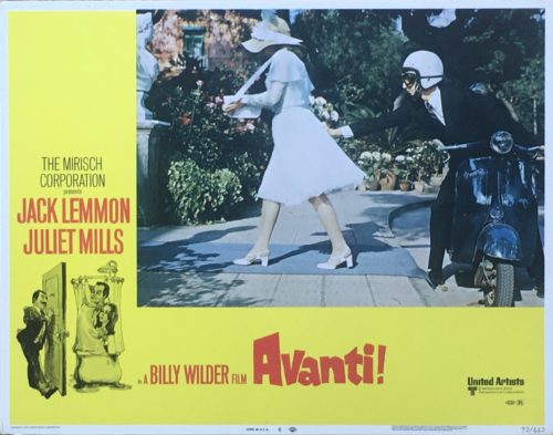 Vintage original US lobby card for Billy WIlder comedy, Avanti starring Jack Lemmon and Juliet MillsRobert Redford and Meryl Streep