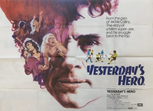Original UK cinema poster for the film, Yesterday's Hero with Ian McShane