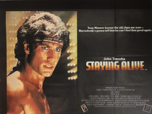 Original UK cinema movie poster for the film, Staying Alive