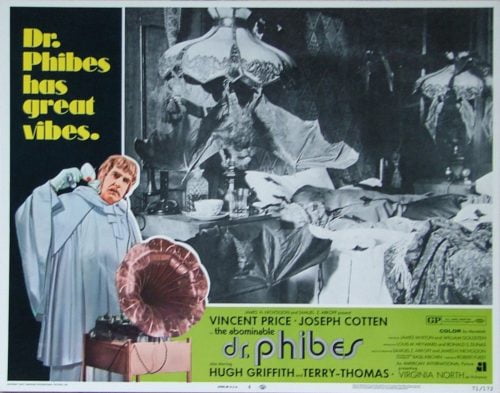 Vintage original US movie poster for Comedy Horror film, The Abominable Dr Phibes