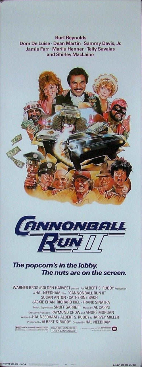 Original vintage film poster for Eighties comedy car chase movie Cannonball Run II
