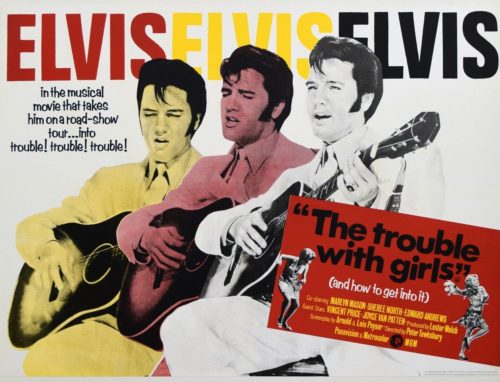 Original vintage UK cinema film poster for Elvis Presley in The Trouble with Girls