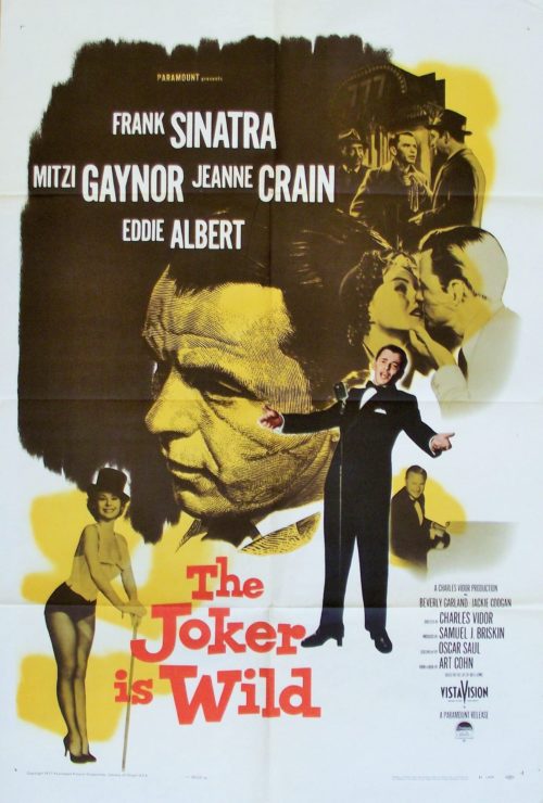 Vintage original US movie poster for Frank Sinatra film The Joker is Wild