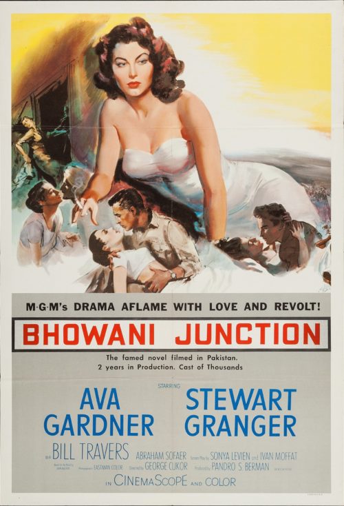 Original vintage US movie poster for Bhowani Junction, starring Ava Gardner