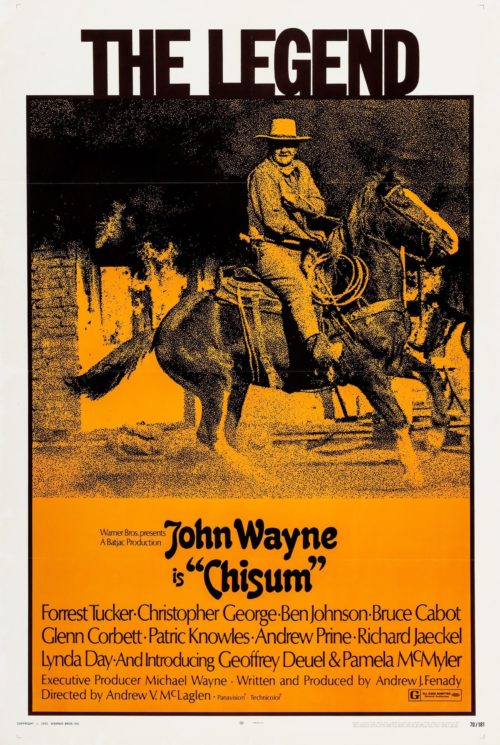 Original vintage US One Sheet movie poster for 1970 western, Chisum
