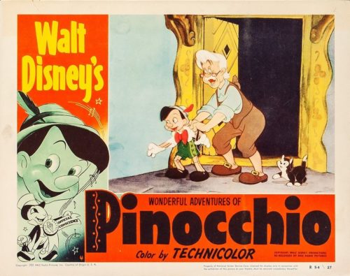Vintage original US lobby card for Disney classic, Pinocchio