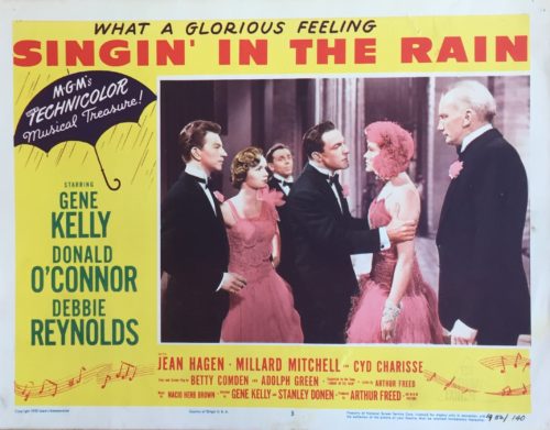 Original vintage US cinema lobby card movie poster for Singin' in the Rain