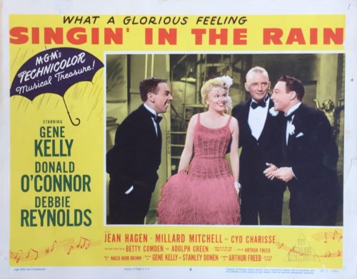 Original vintage US cinema lobby card movie poster for Singin' in the Rain