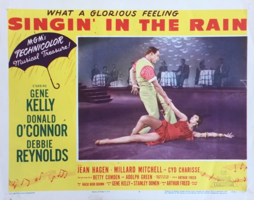 Original vintage US cinema lobby card movie poster for Singin' in the Rain