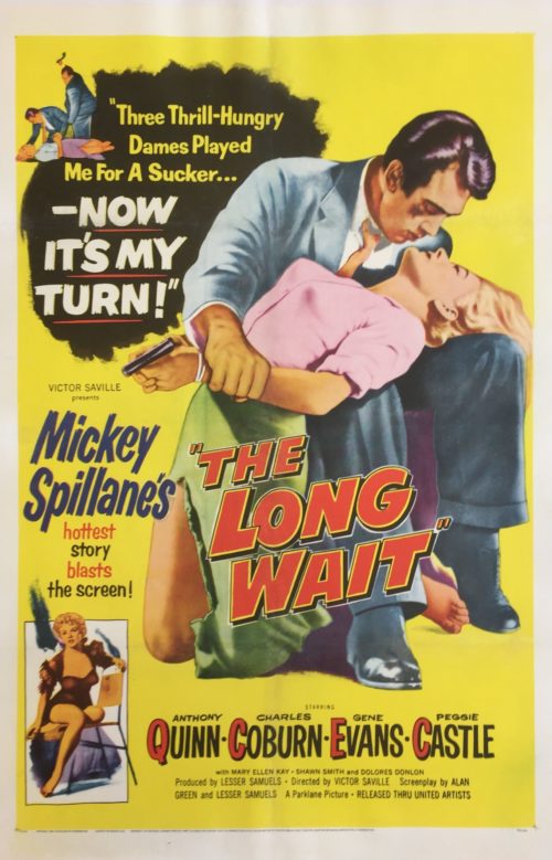 Original vintage cinema poster for crime drama, The Long Wait