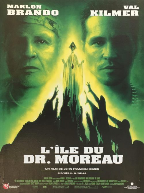 Original vintage French cinema movie poster for The Island of Dr Moreau