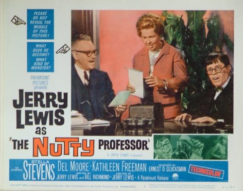 Original vintage US cinema lobby card movie poster for The Nutty Professor