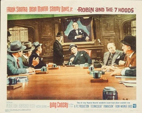 Original vintage us cinema lobby card for ratpack Sinatra, Martin, Davis in Robin and the 7 Hoods