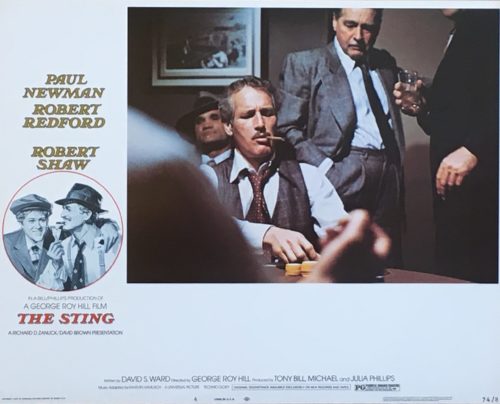 Vintage original US Lobby card for Paul Newman and Robert Redford in The Sting