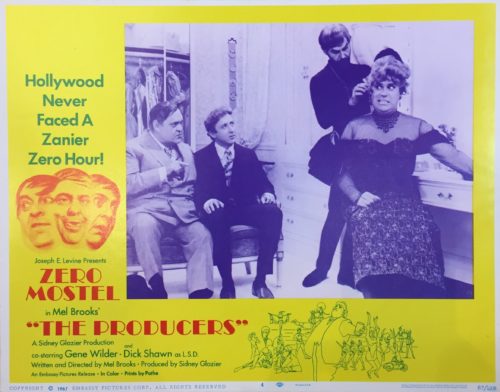 Original vintage US lobby card movie poster for Mel Brooks comedy, The Producers
