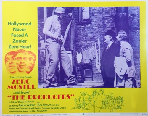 Original vintage US lobby card movie poster for Mel Brooks comedy, The Producers