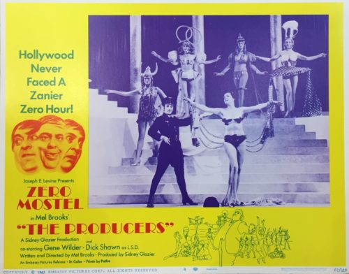 Original vintage US lobby card movie poster for Mel Brooks comedy, The Producers