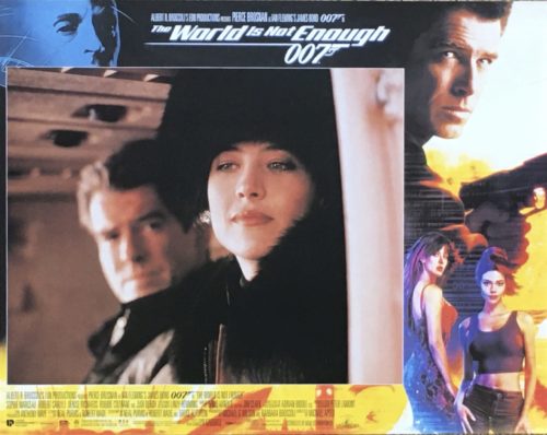 Original vintage US cinema lobby card movie poster for The World is Not Enough